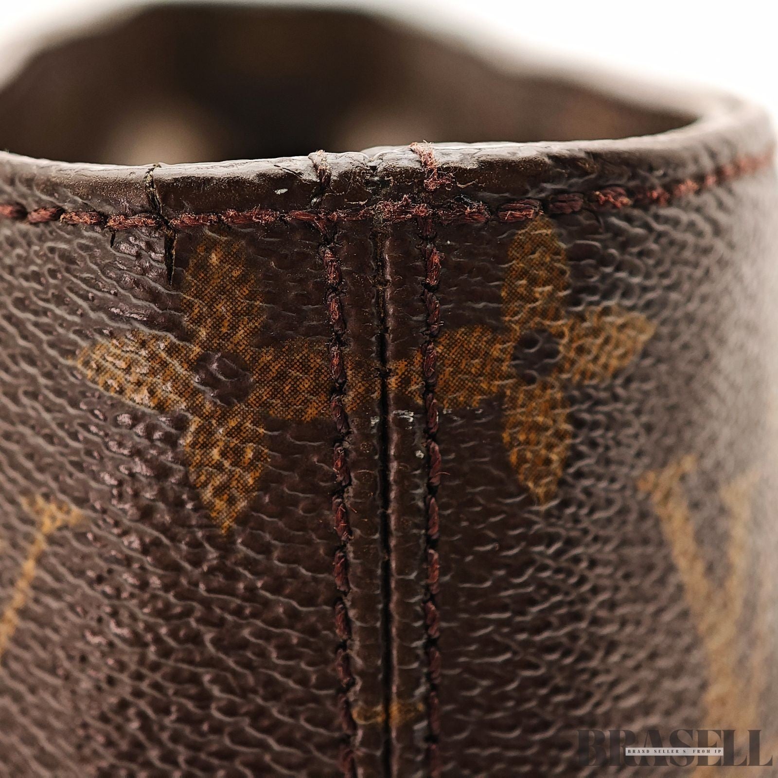 Louis Vuitton Luco M51155 Tote Bag Monogram Canvas Leather Brown Women’s
