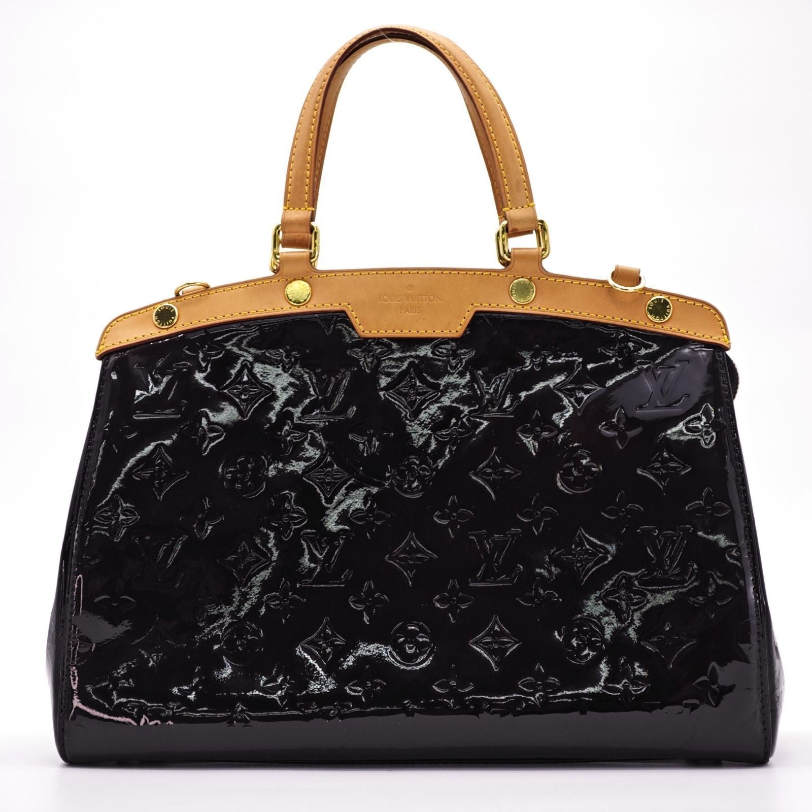 LOUIS VUITTON Blair MM M91690 Monogram Vernis Purple 2-Way Shoulder Handbag