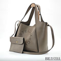 Stella McCartney 2-Way Tote Bag 513860 Greige with Case Large Capacity
