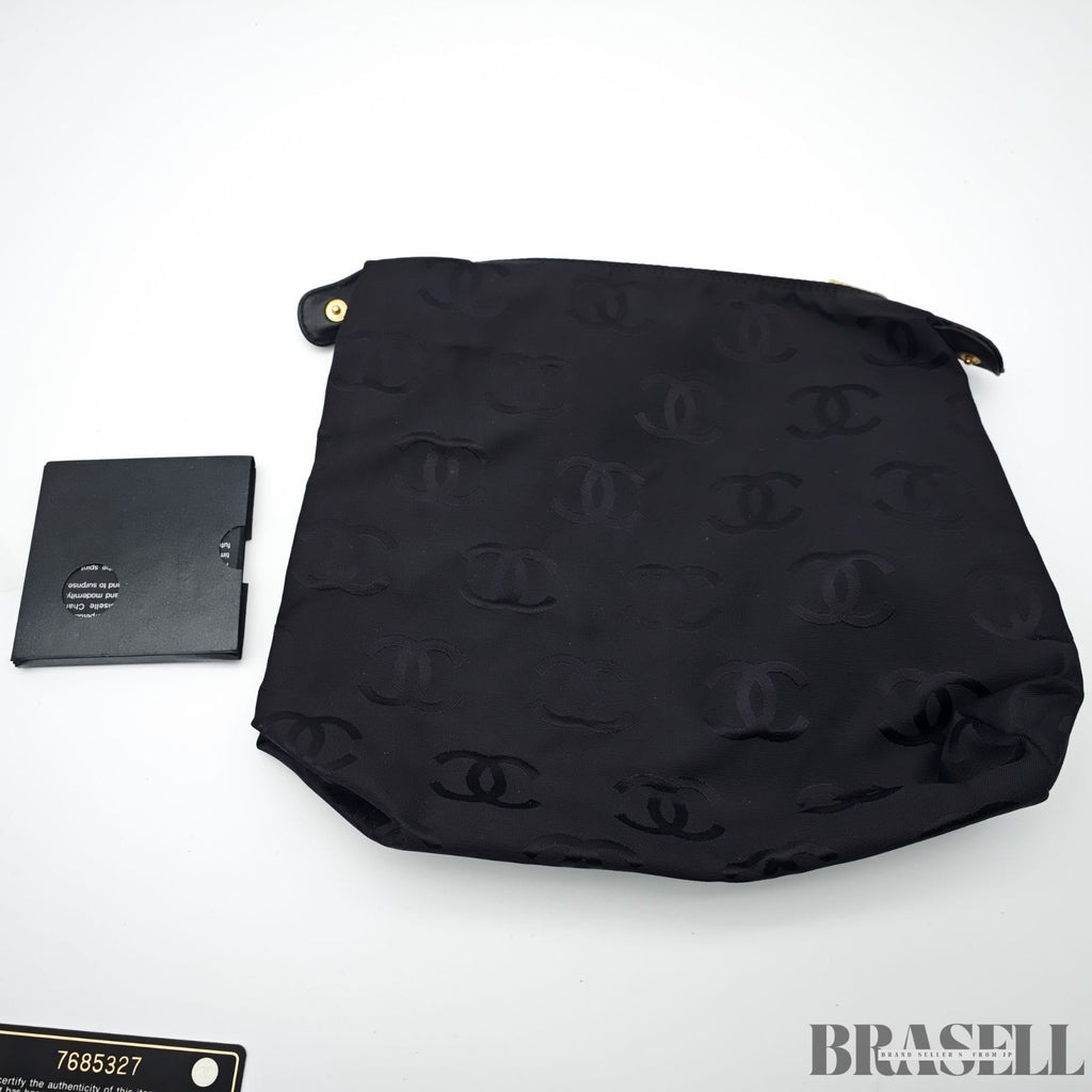 CHANEL Wild Stitch Tote Bag A14693 Black Leather Large Women's Warranty Card