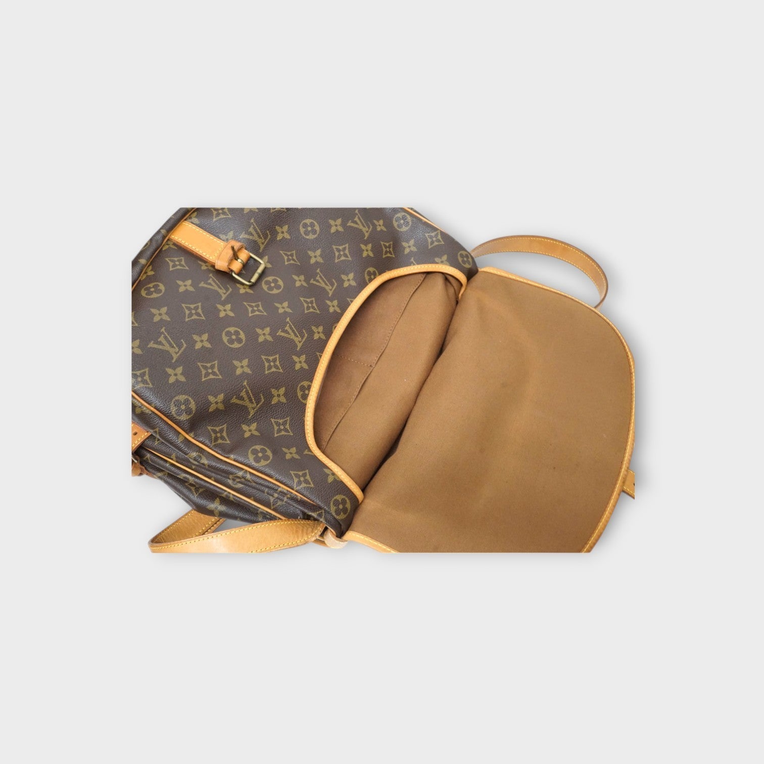 Louis Vuitton M42254 Saumur 35 Shoulder Bag Crossbody Brown 【B】