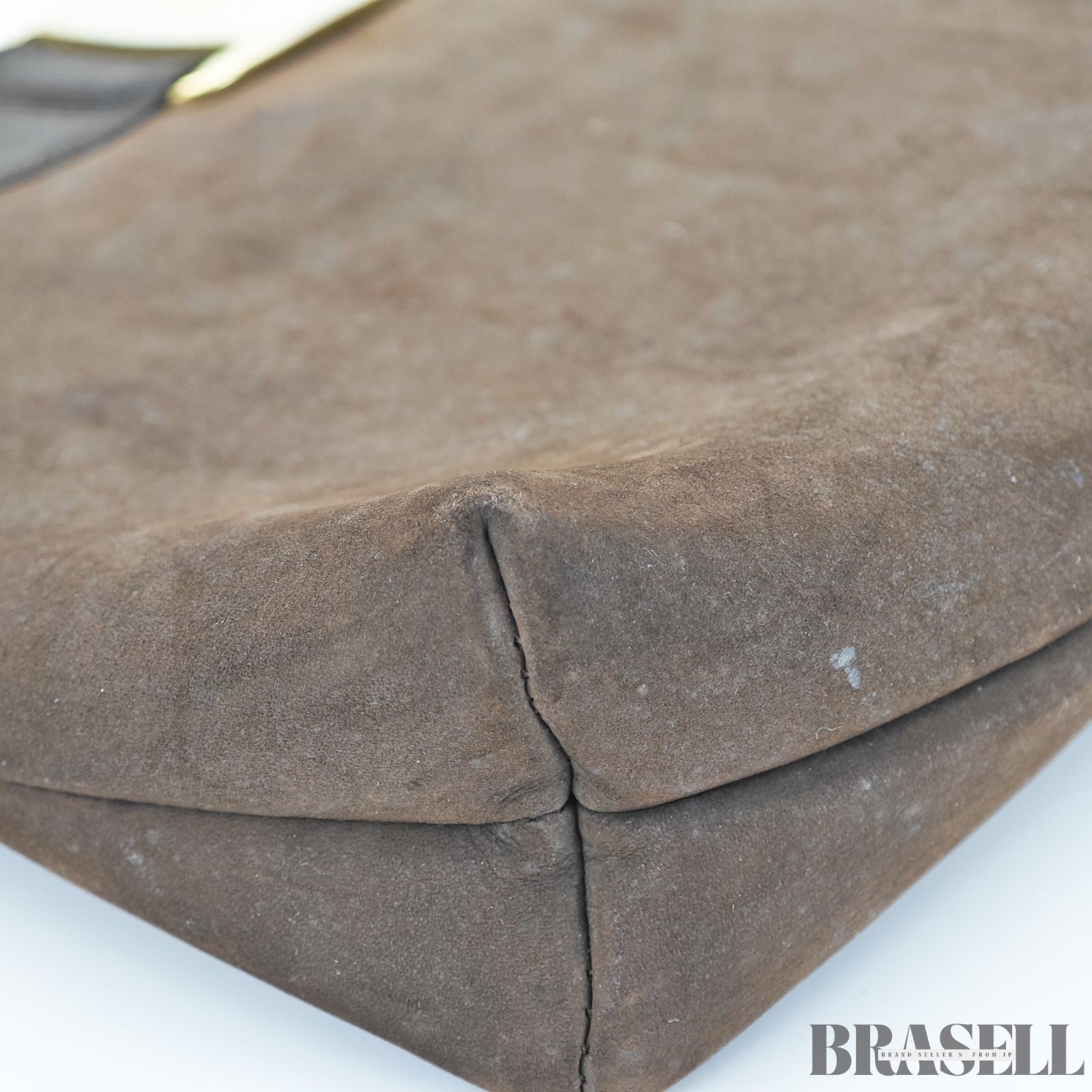 Salvatore Ferragamo Vara Bag Brown Suede Shoulder Bag