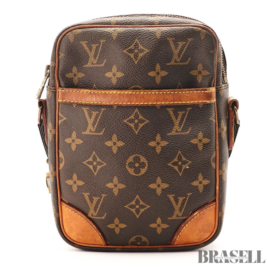 Louis Vuitton Monogram Danube M45266 SL8909 Shoulder Bag Small Vertical Brown