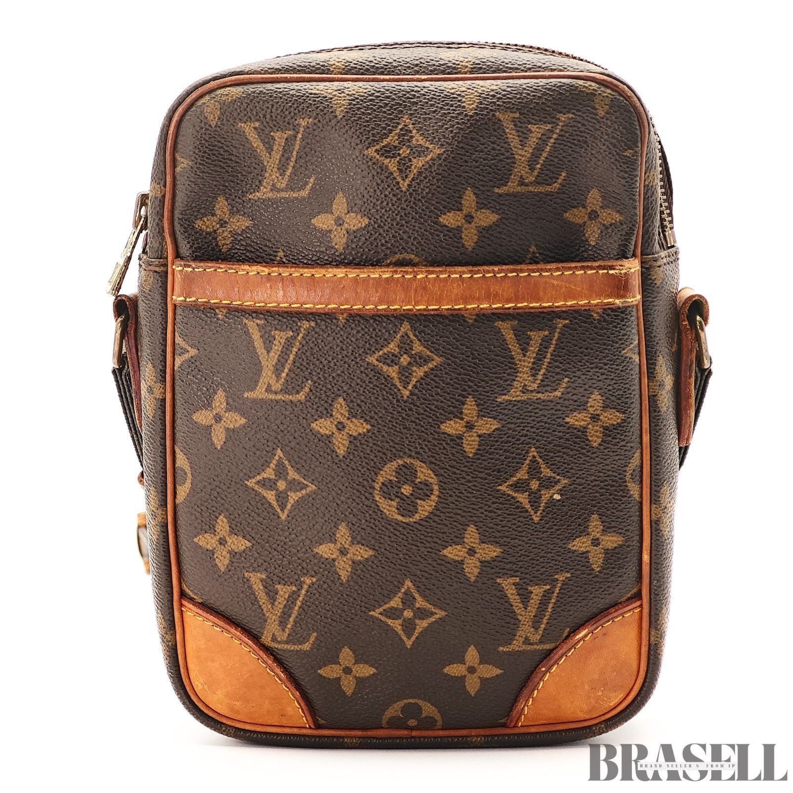 Louis Vuitton Monogram Danube M45266 SL8909 Shoulder Bag Small Vertical Brown