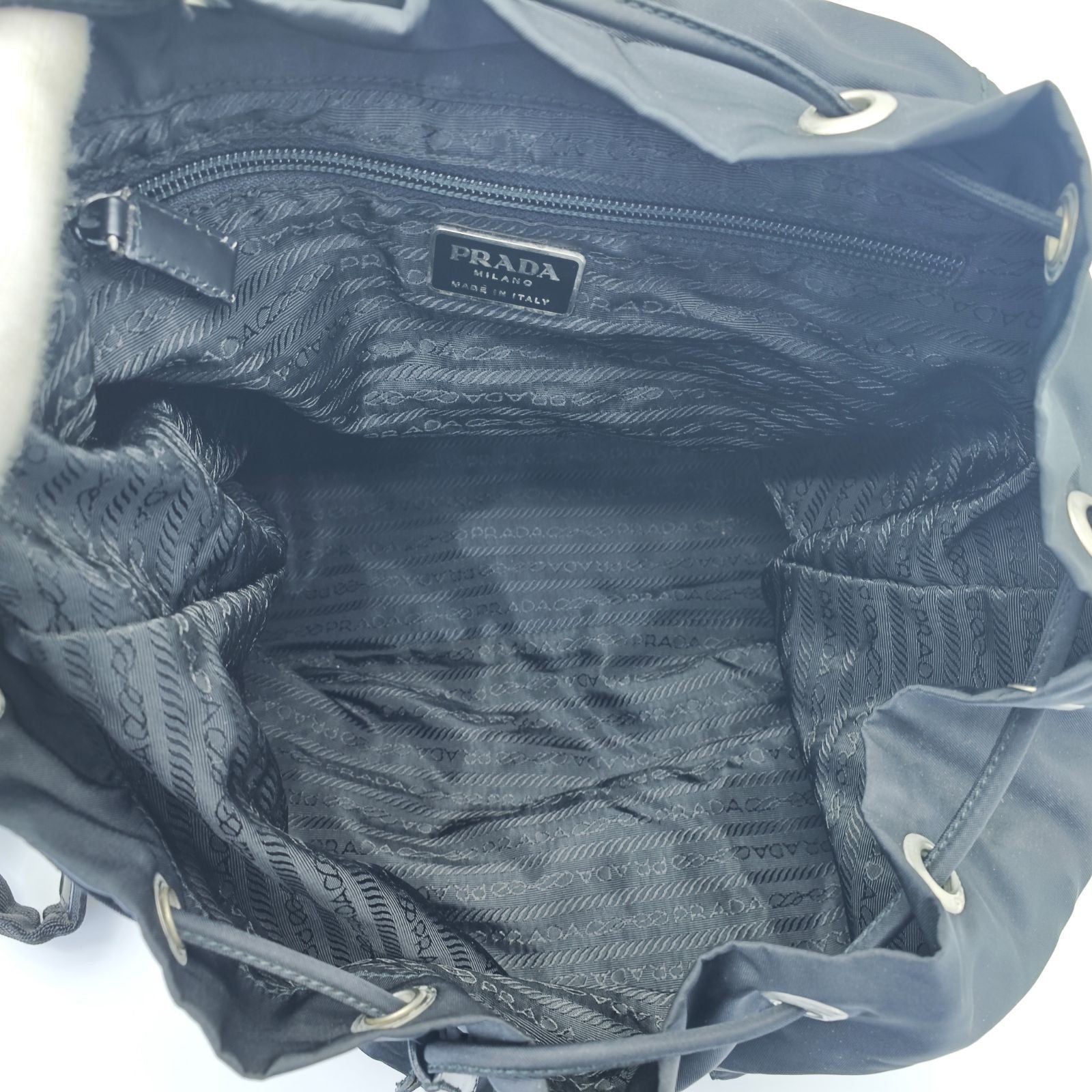 PRADA Tessuto Nylon Backpack M212500 Black with Guarantee Card