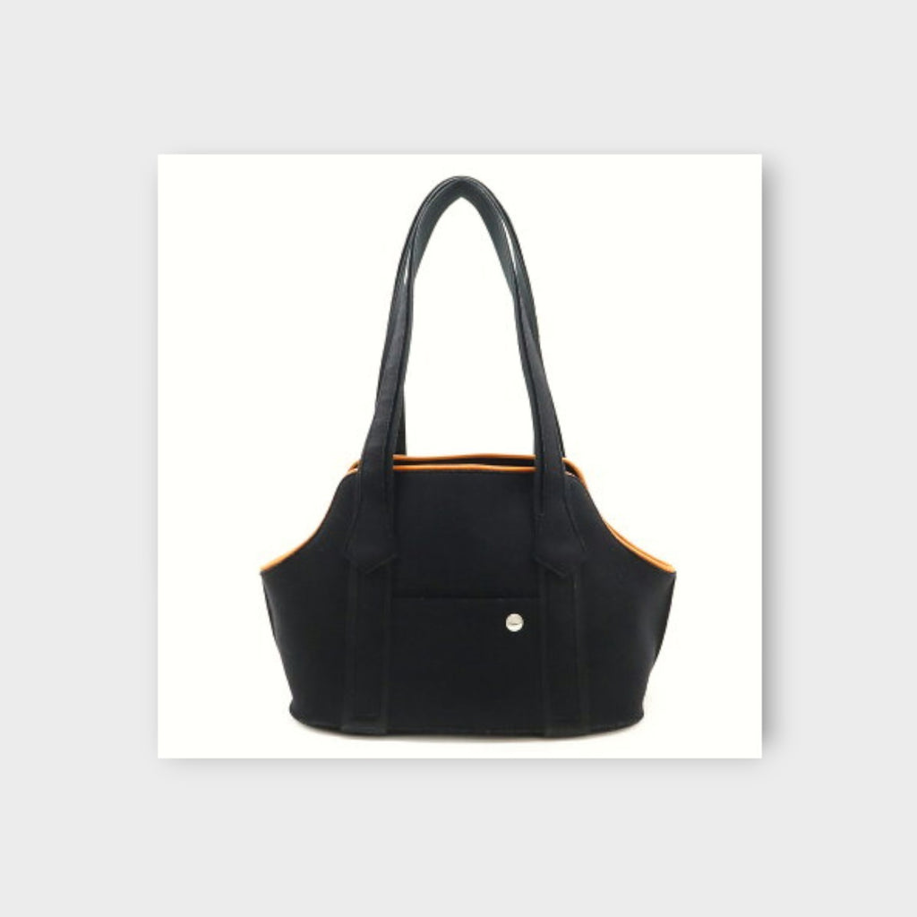 Hermès Patapone Dog Carry Shoulder Bag Black Orange【A】