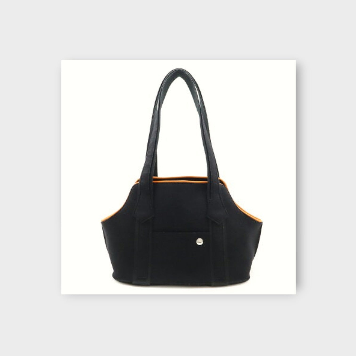 Hermès Patapone Dog Carry Shoulder Bag Black Orange【A】
