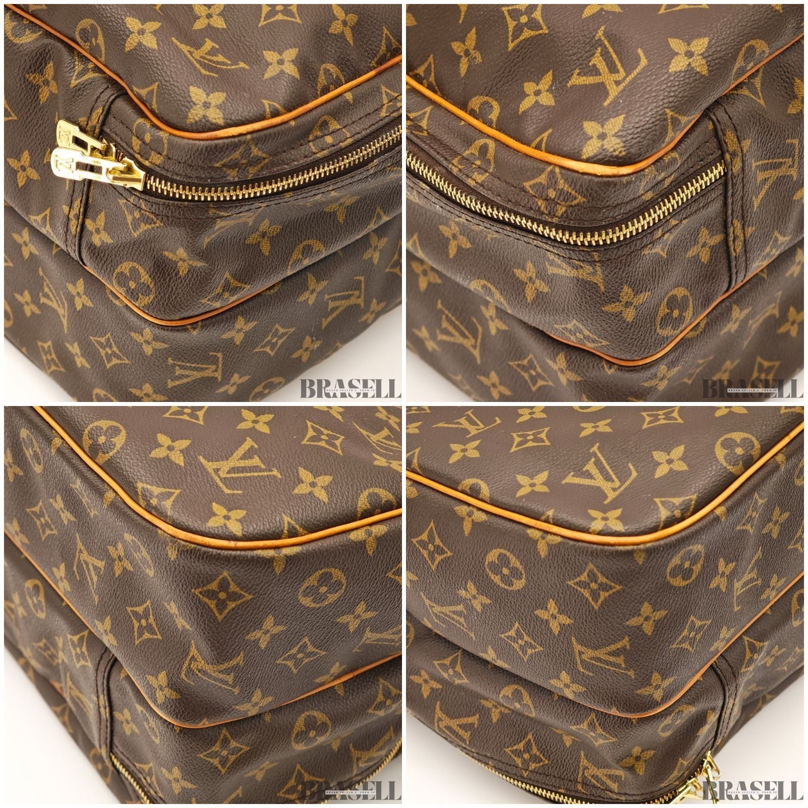 Louis Vuitton Monogram Alizé Trois Poches M41392 Handbag Boston Bag Brown