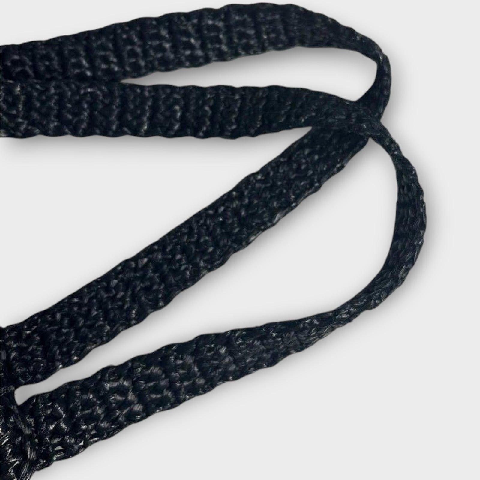 PRADA Logo Crochet Black Tote Bag
