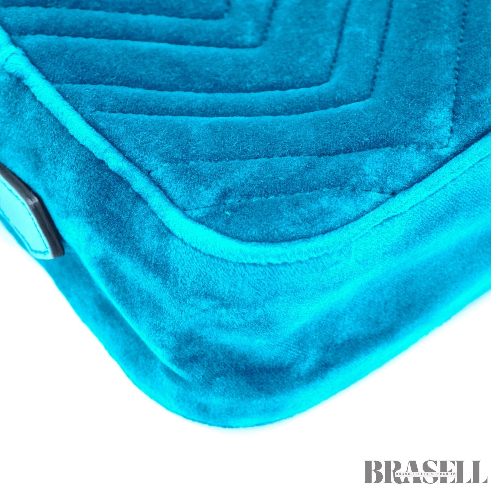 GUCCI Quilted Small Bag 447632 Velvet Green