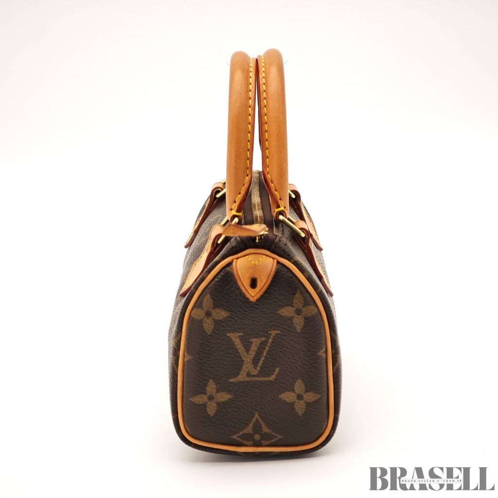 Auth Louis Vuitton Monogram Mini Speedy M41534 Hand Bag Tote Bag with Dust Bag