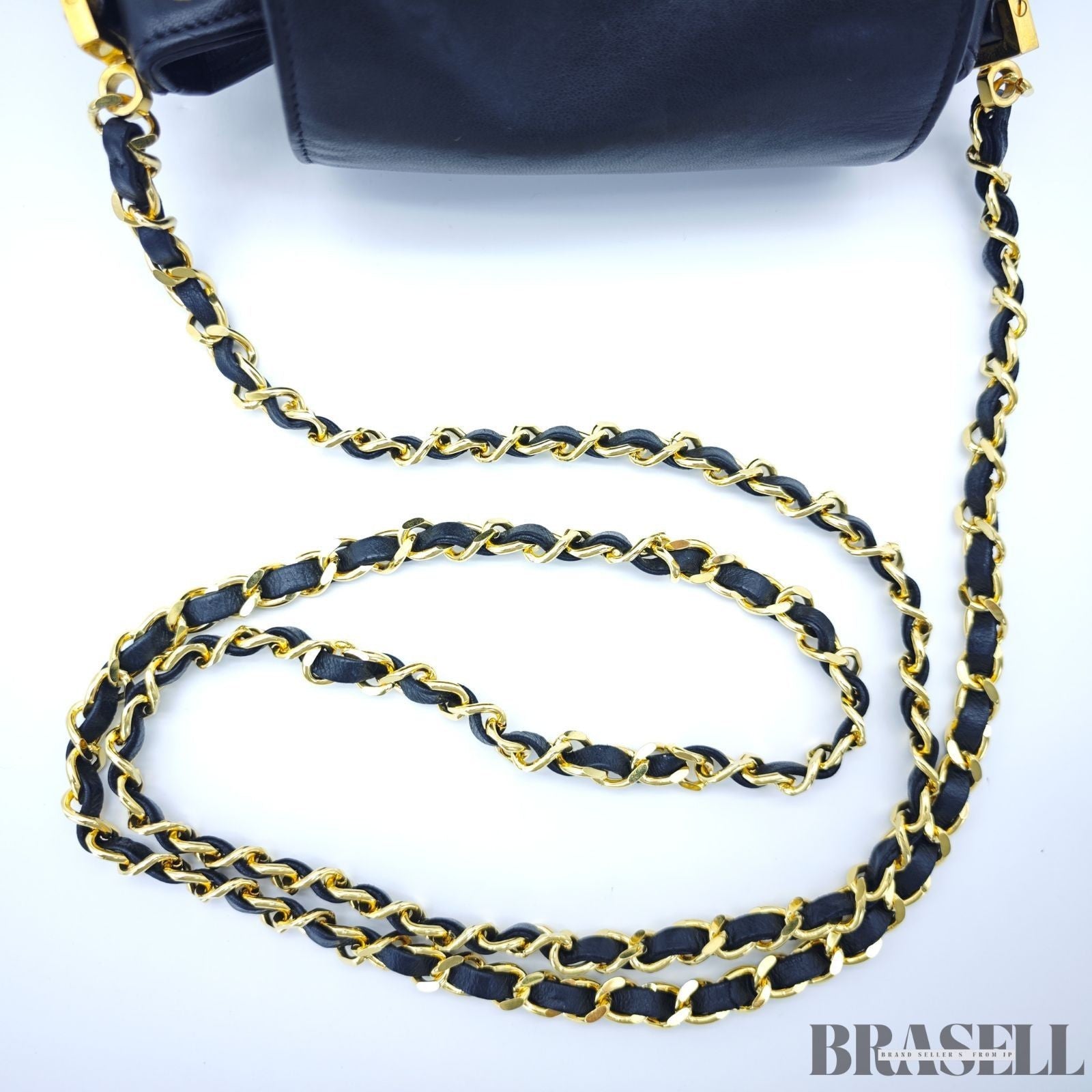 Chanel Coco Mark Chain Shoulder Backpack Black Women With Authenticity Card