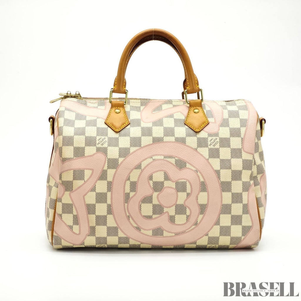 Louis Vuitton Speedy Bandoulière 30 Tahiti N41052 2Way Handbag Ivory Pink