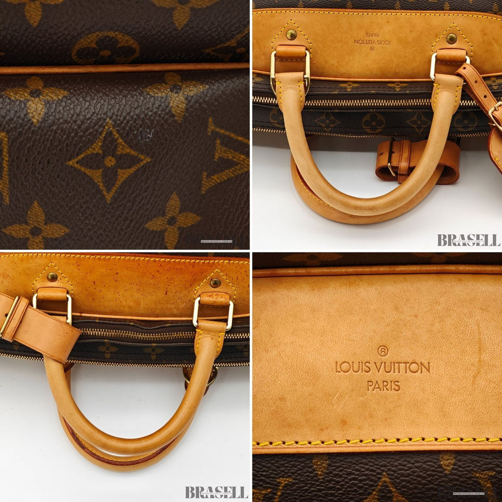Louis Vuitton Alize 24 Heures Monogram M41399 2way Handbag Shoulder Bag Brown