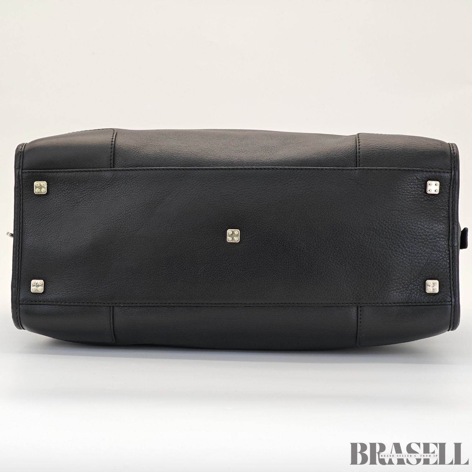 LOEWE Amazona 36 Handbag Horizontal Black with Silver Hardware
