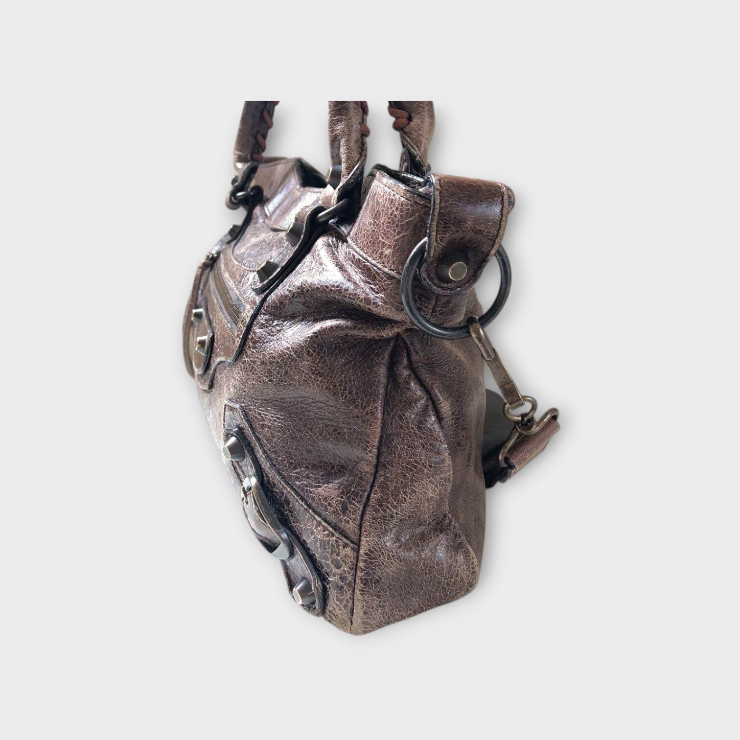 BALENCIAGA  Shoulder bag dark brown leather