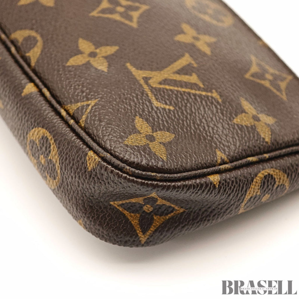 Louis Vuitton Mini Pochette Accessoires M60153 Bag Handbag Compact Brown Women’s