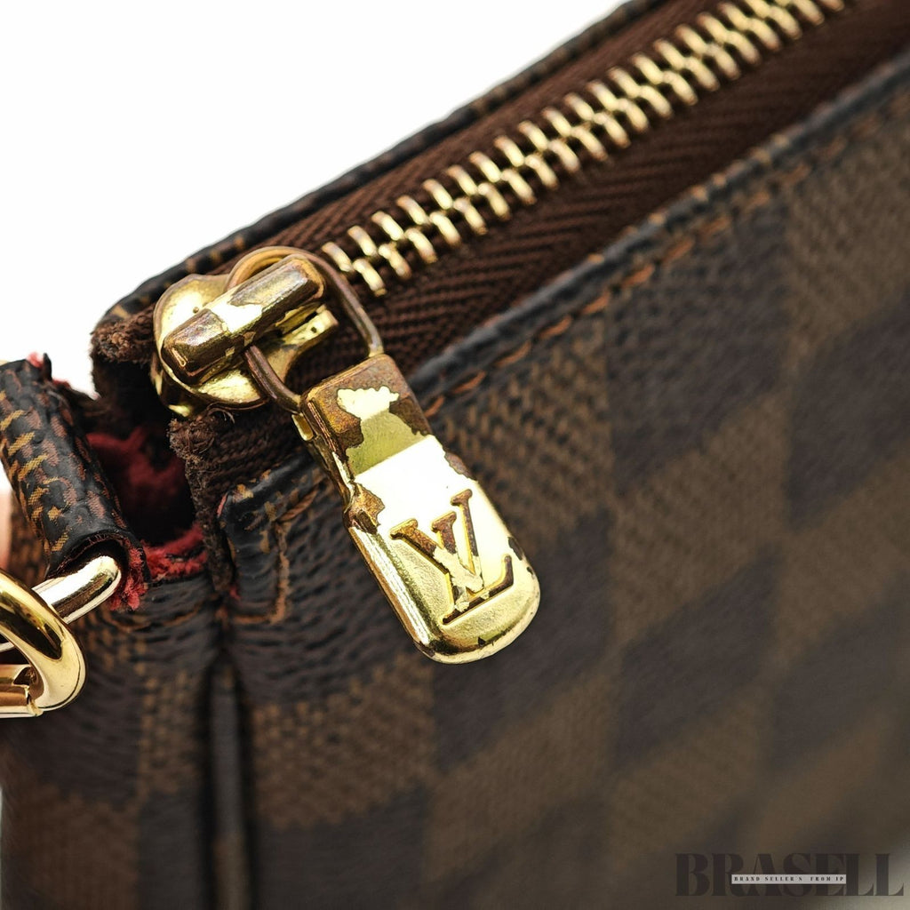 Louis Vuitton Damier Pochette Accessoires N51985 Handbag Monogram Canvas Brown