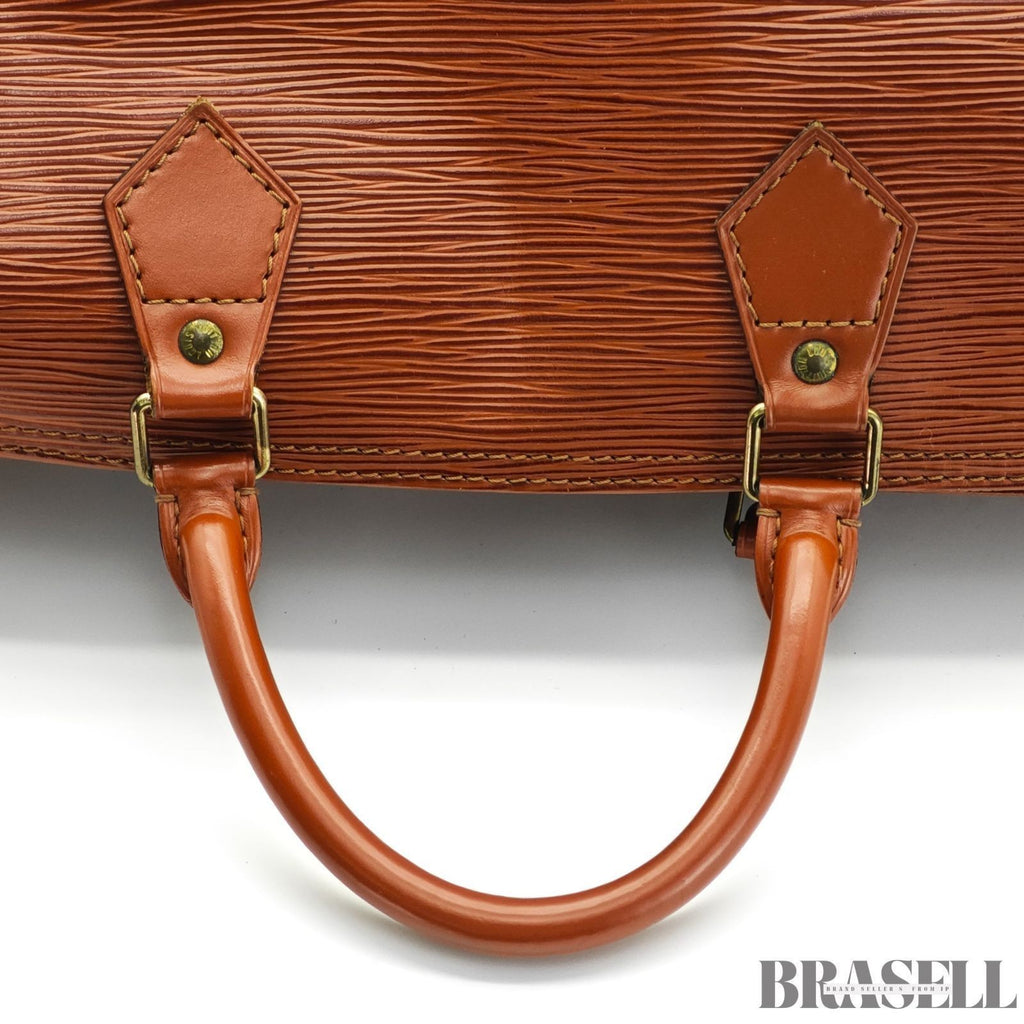 Borsa a mano Louis Vuitton Epi Speedy 30 marrone M43003 in pelle marrone da...