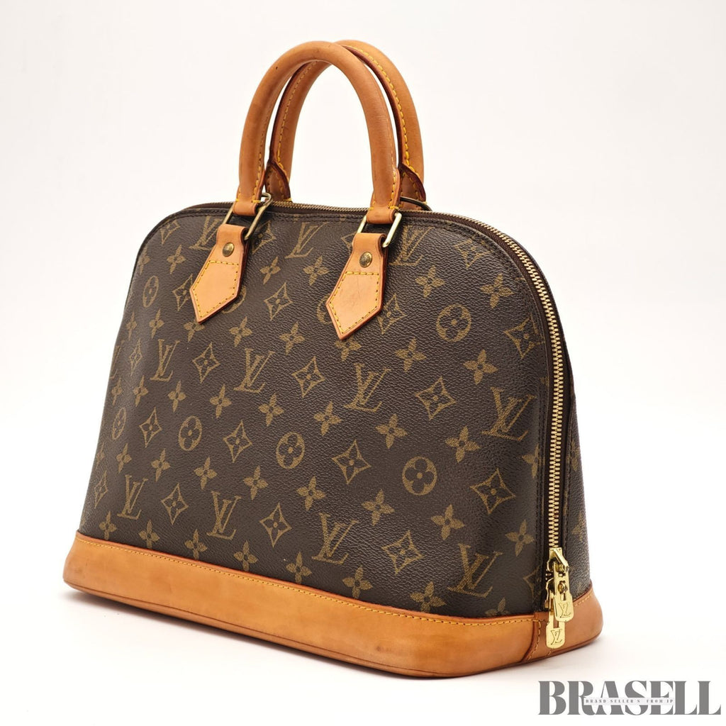 Louis Vuitton Alma PM M51130 Monogram Bag Handbag Coated Canvas Brown
