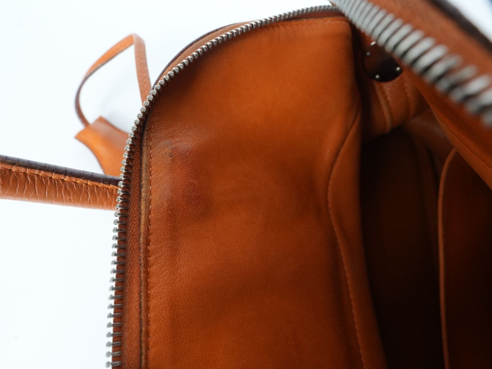 HERMES Bolide 31 Handbag with K stamp Orange Taurillon Clemence