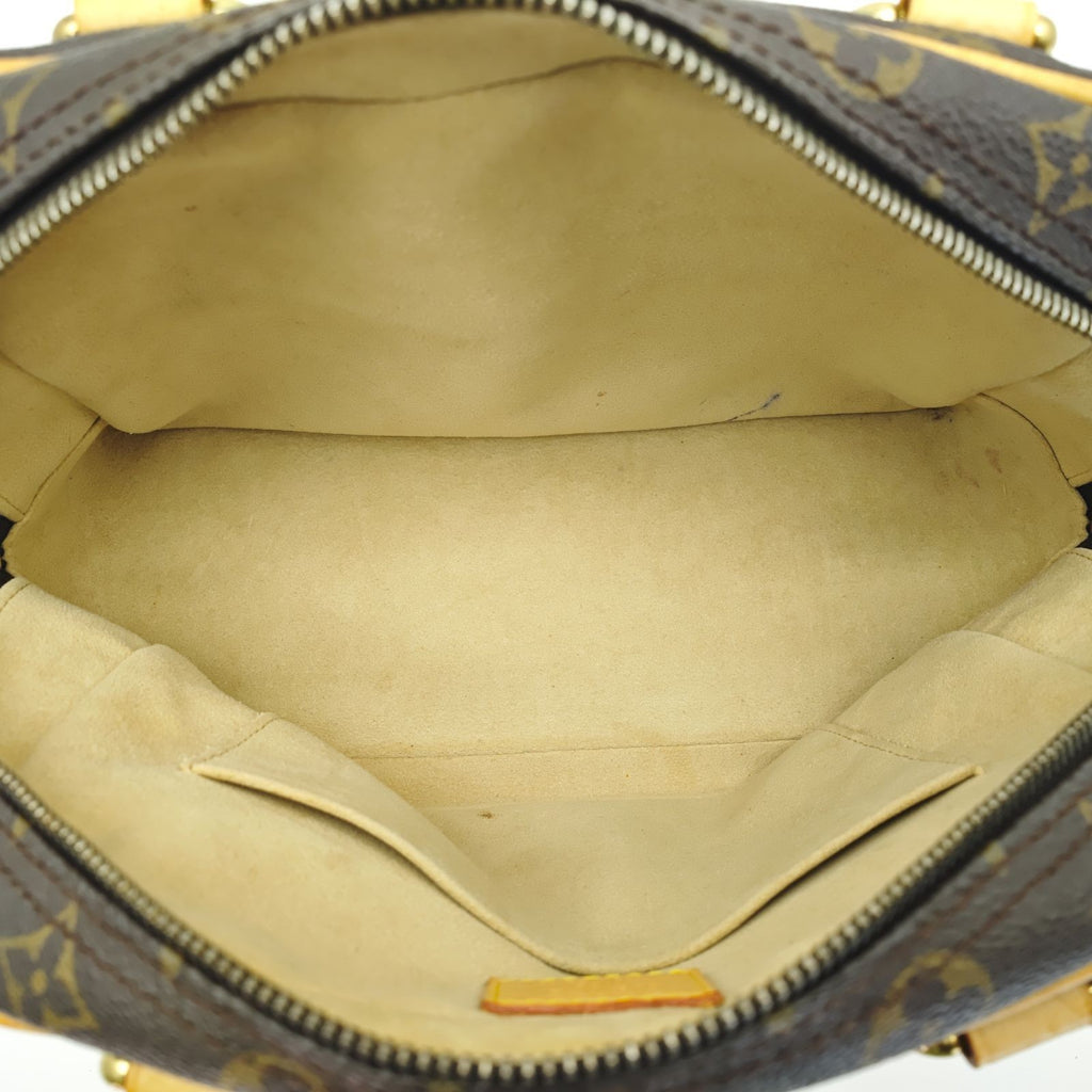 LOUIS VUITTON Manhattan PM M40026 Monogram Handbag Shoulder Bag Brown Women’s