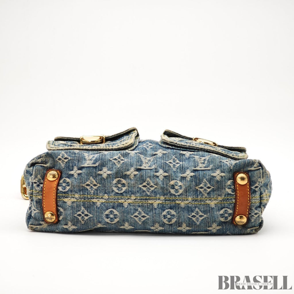 LOUIS VUITTON Buggy PM Shoulder Bag Monogram Denim Leather Blue M95049 France