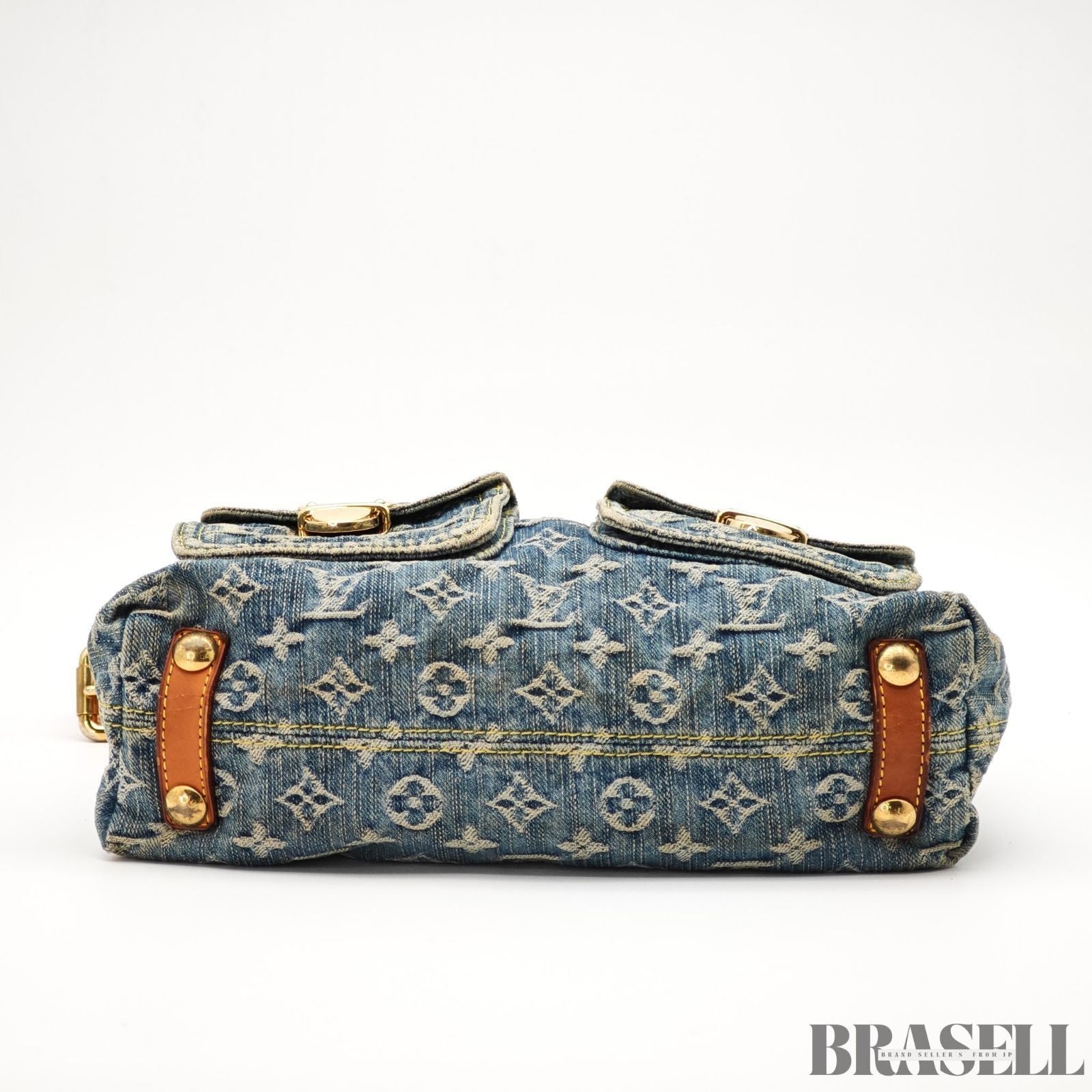 LOUIS VUITTON Buggy PM Shoulder Bag Monogram Denim Leather Blue M95049 France