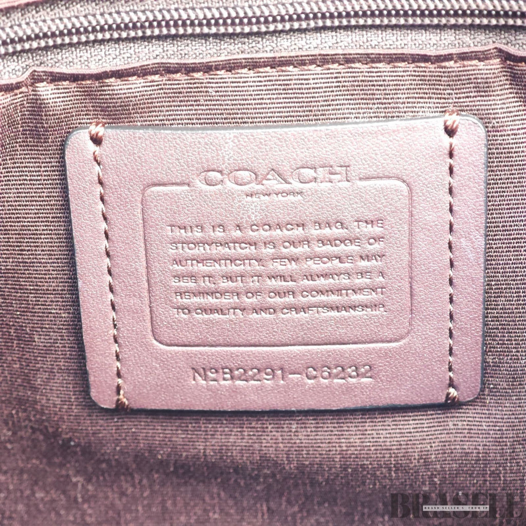COACH Signature Christy C6232 Handbag Brown Women's