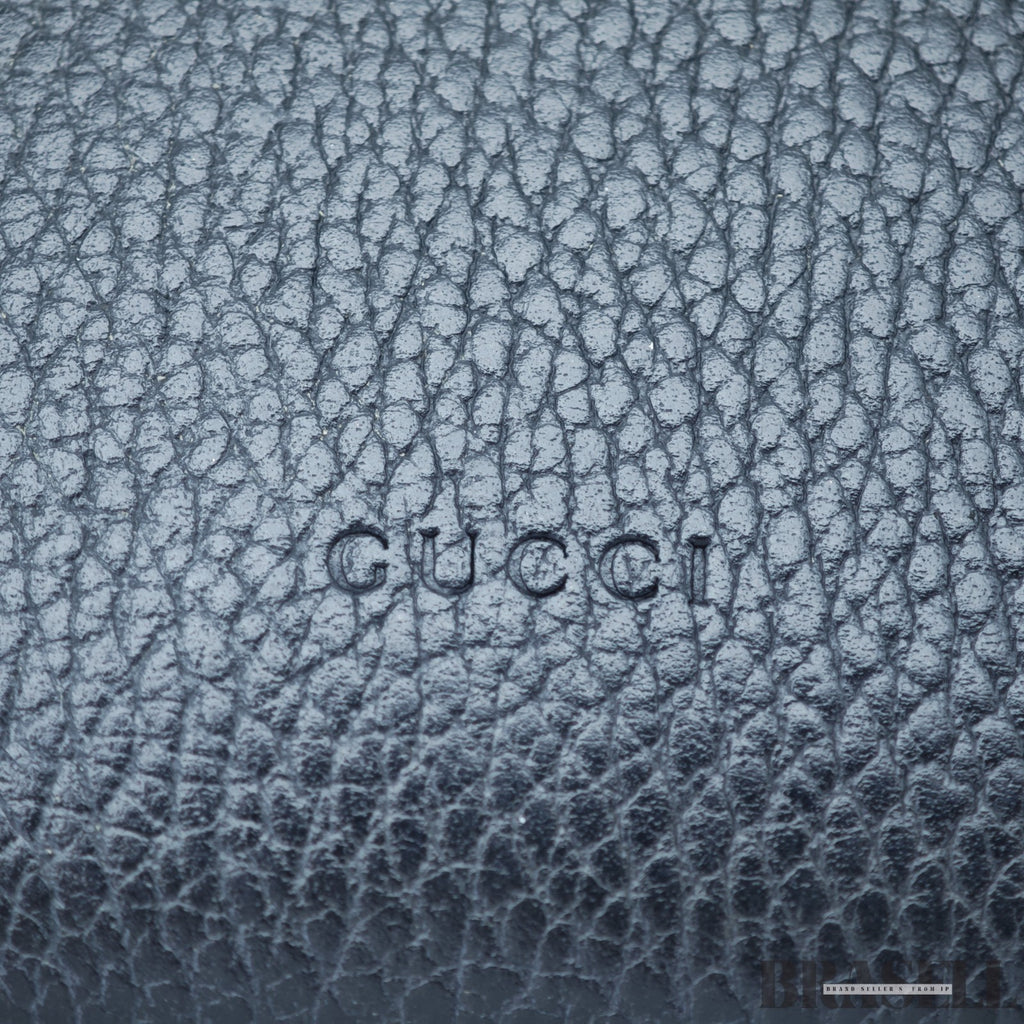 GUCCI Dionysus Tiger Head Chain Wallet 401231 Leather Black