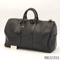 Louis Vuitton Epi Keepall 50 M42962 Boston Bag Travel Black Unisex w/Padlock Key