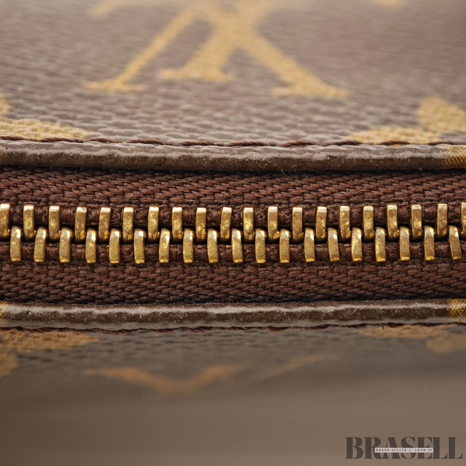 LOUIS VUITTON Pochette Accessoires Hand Bag Monogram Leather Canvas M51980