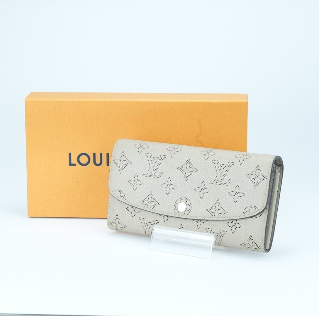 LOUIS VUITTON Mahina Portefeuille Iris Long Wallet M60144 Beige