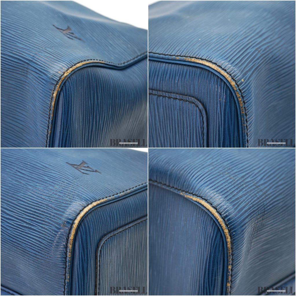 LOUIS VUITTON M42985 Epi Speedy 40 Boston Bag Handbag Blue Leather VI1900