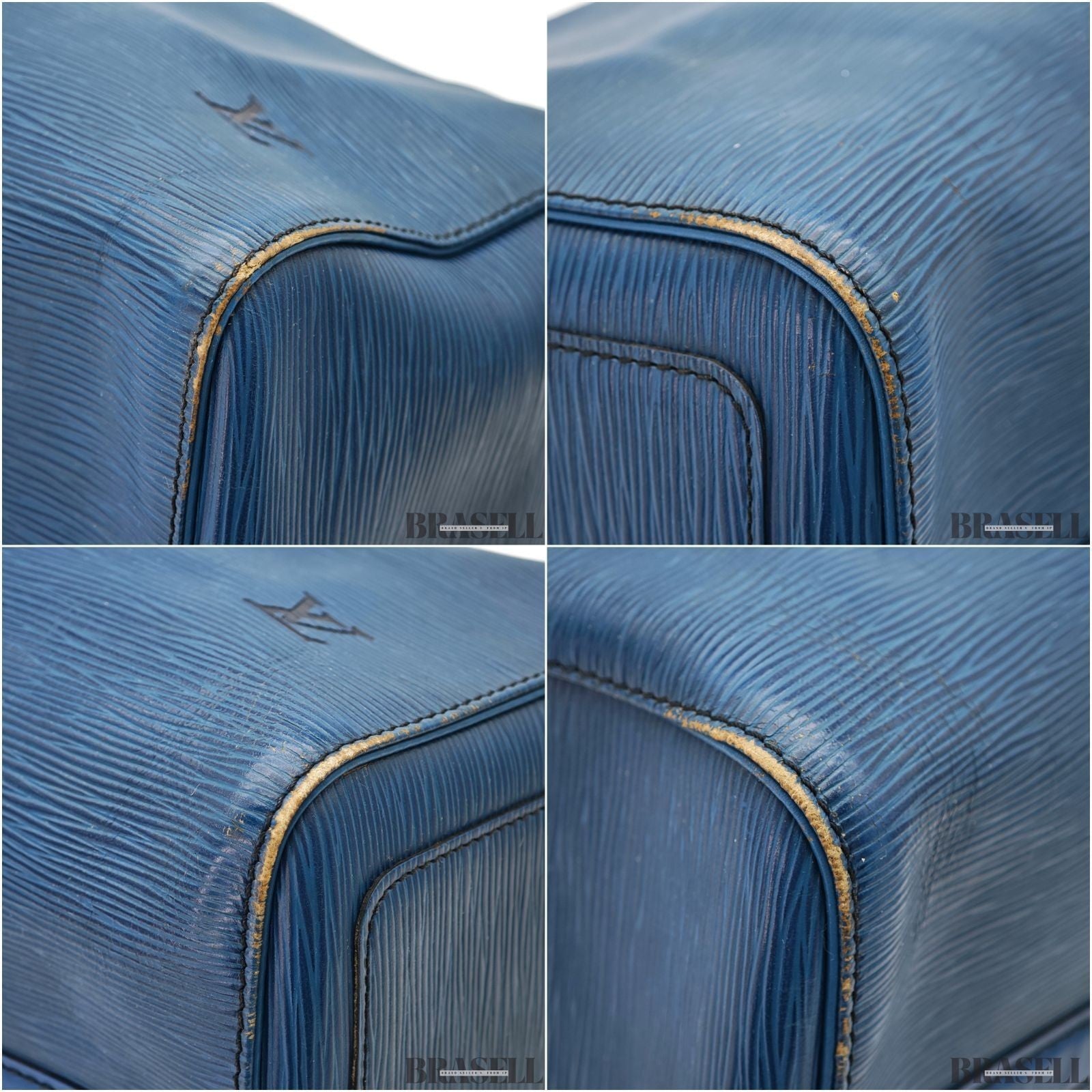 LOUIS VUITTON M42985 Epi Speedy 40 Boston Bag Handbag Blue Leather VI1900