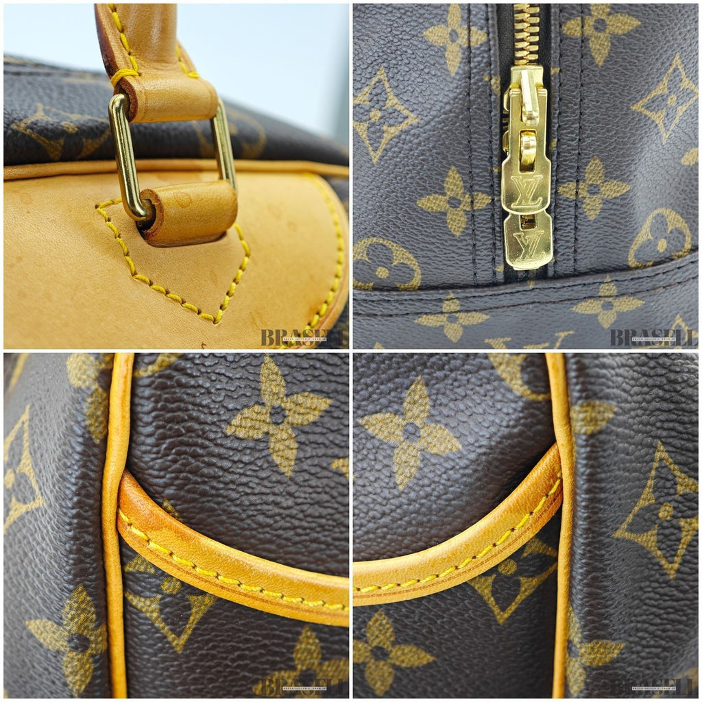 LOUIS VUITTON Deauville M47270 Monogram Travel Handbag Large Brown Unisex