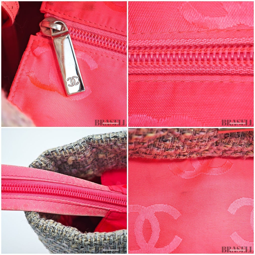 Chanel Cambon Line Tweed Multicolor Plata Bolso de Mano Nº 9 A25170 Mujer