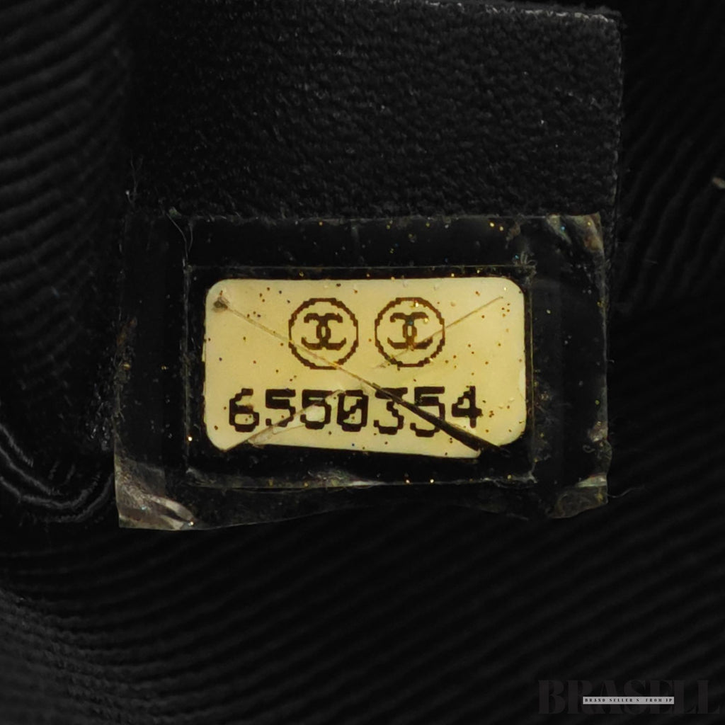 CHANEL Wild Stitch A14687 Leather Flap Shoulder Bag Black Women’s