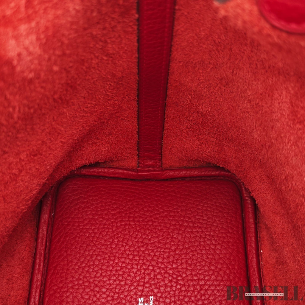 Hermes Picotin Lock PM Rouge De Coeur Bucket Bag With Box Dust Bag Padlock Key