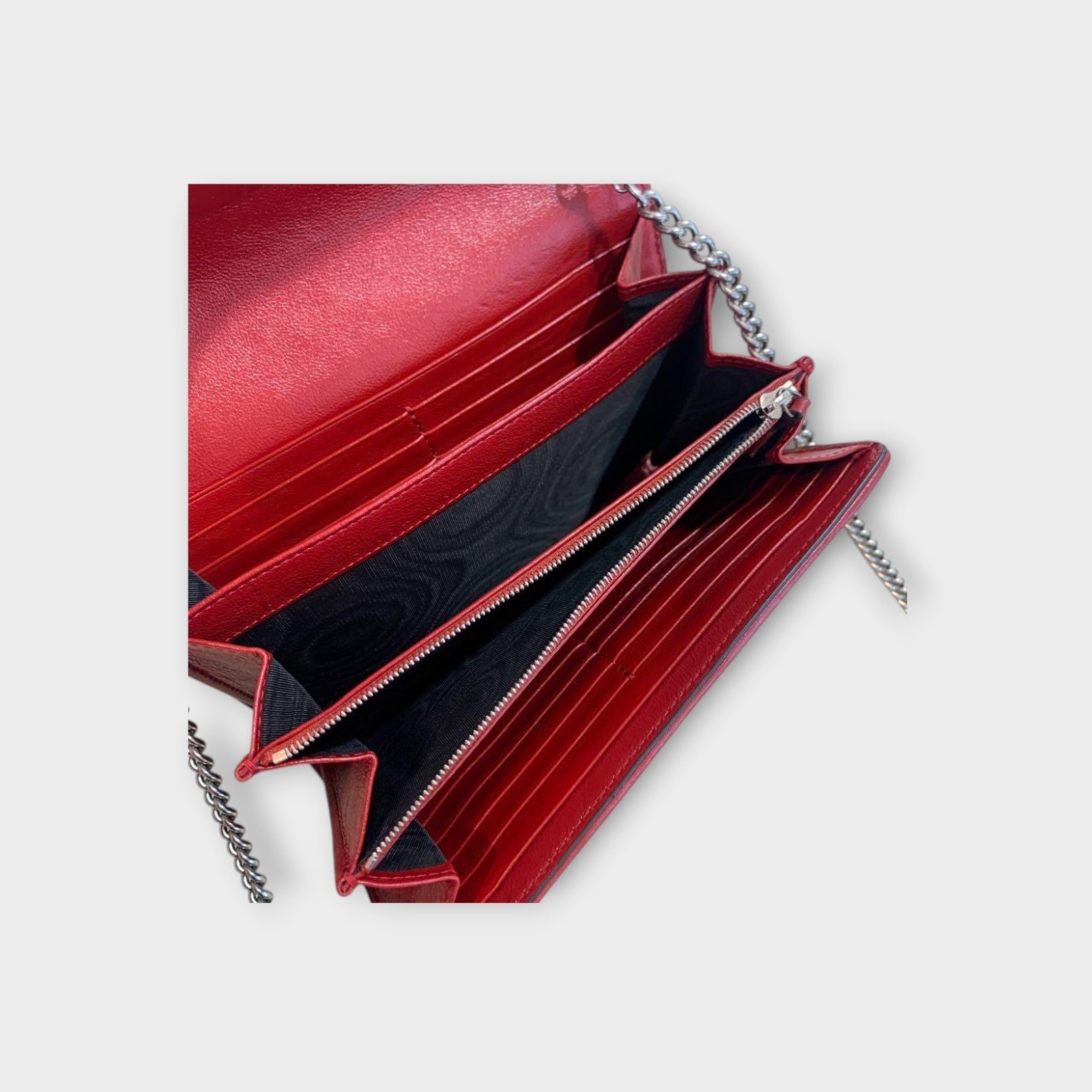 GUCCI Dionysus Tweed Chain Shoulder Wallet