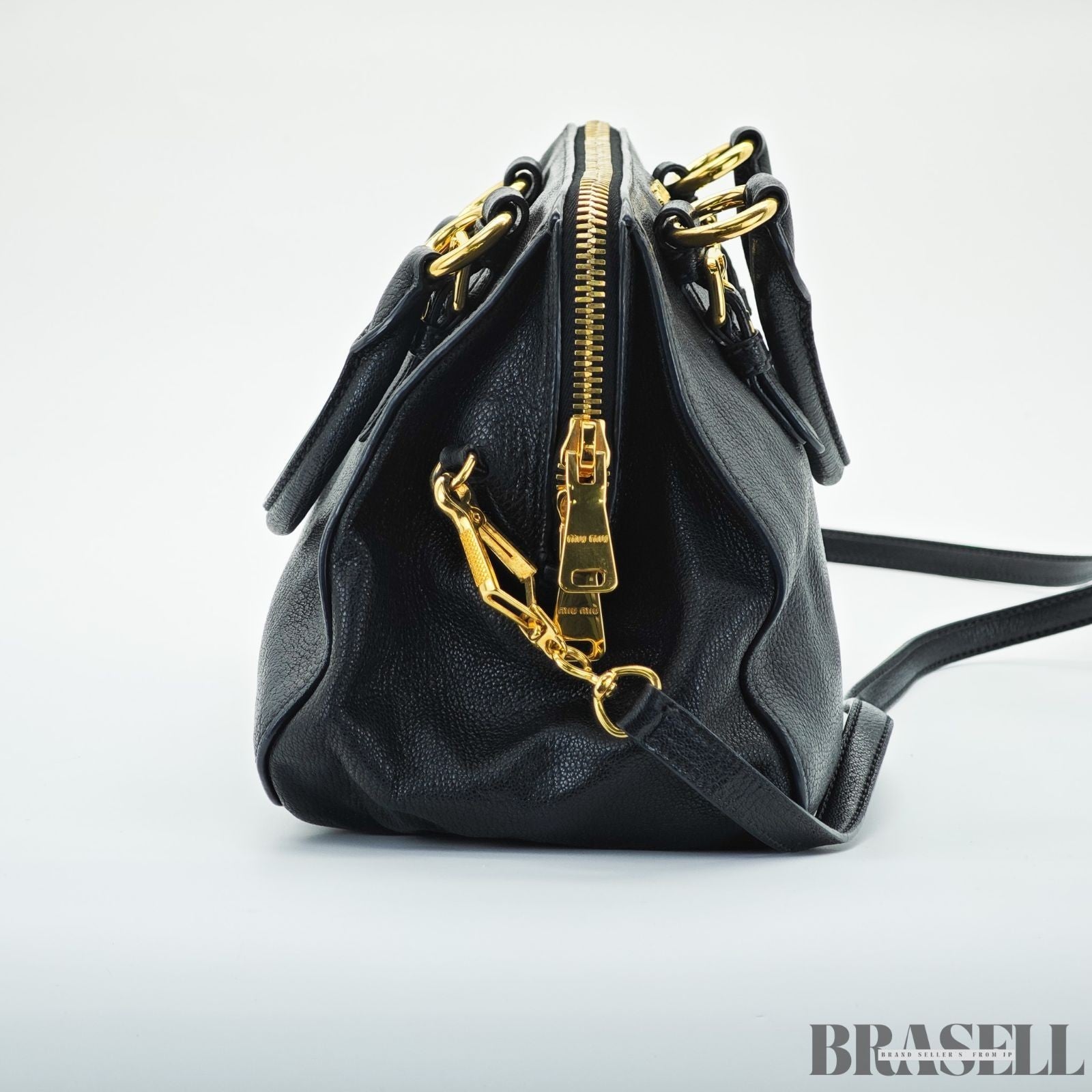 Miu Miu Madras 2-Way Bag RL0058 Handbag Shoulder Bag Black Women's