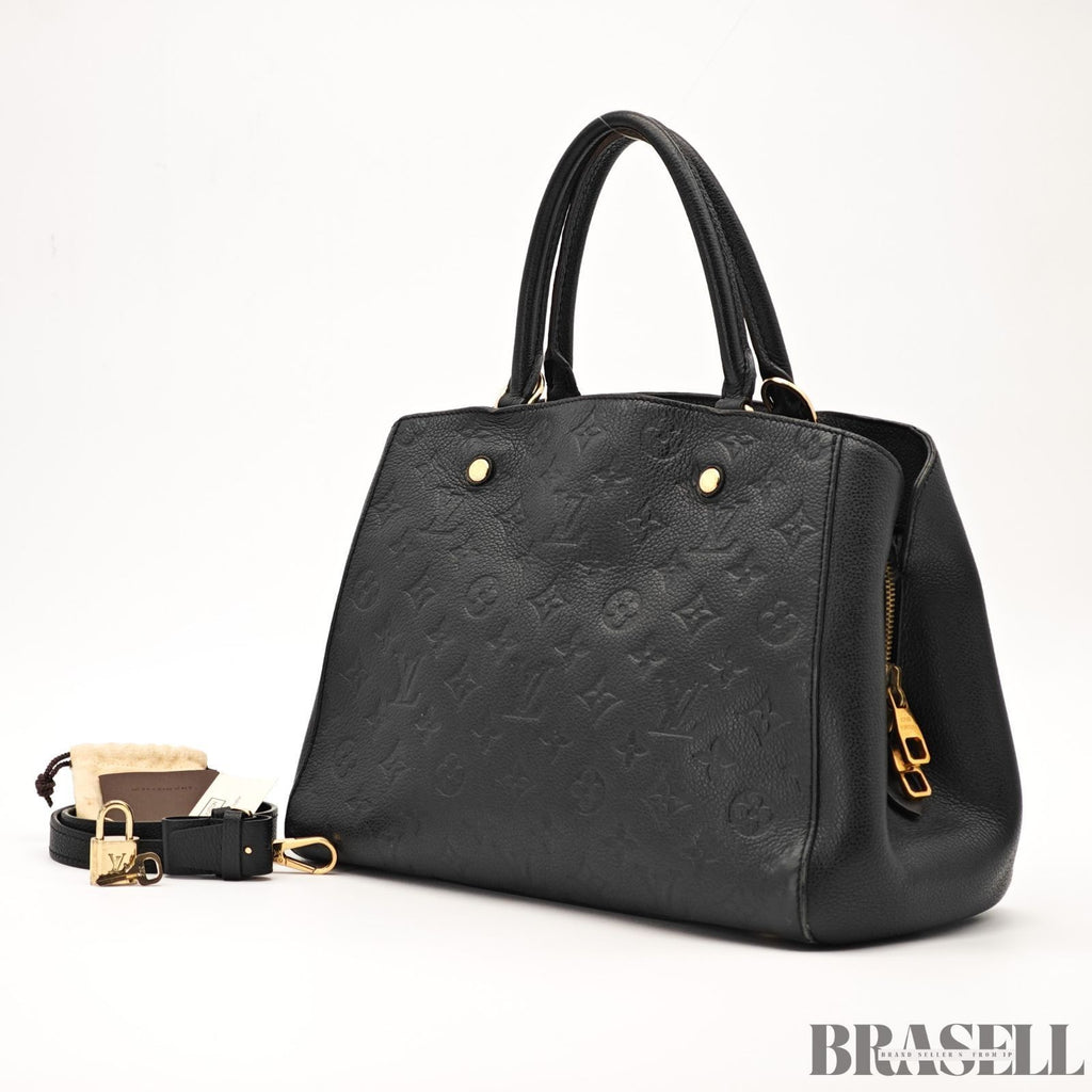 Louis Vuitton Empreinte Montaigne MM M41048 2Way Handbag Shoulder Bag Black