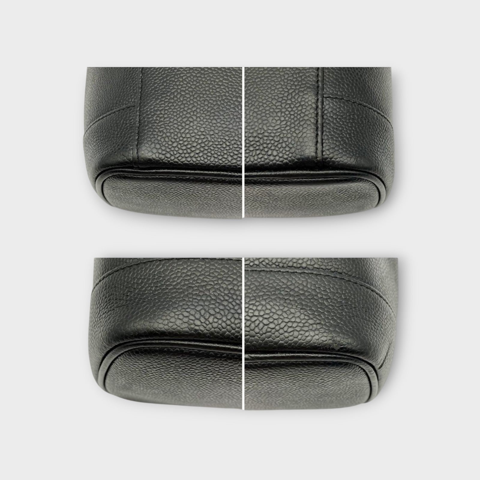 CHANEL Vanity Bag in Black Caviar Leather with Coco Mark