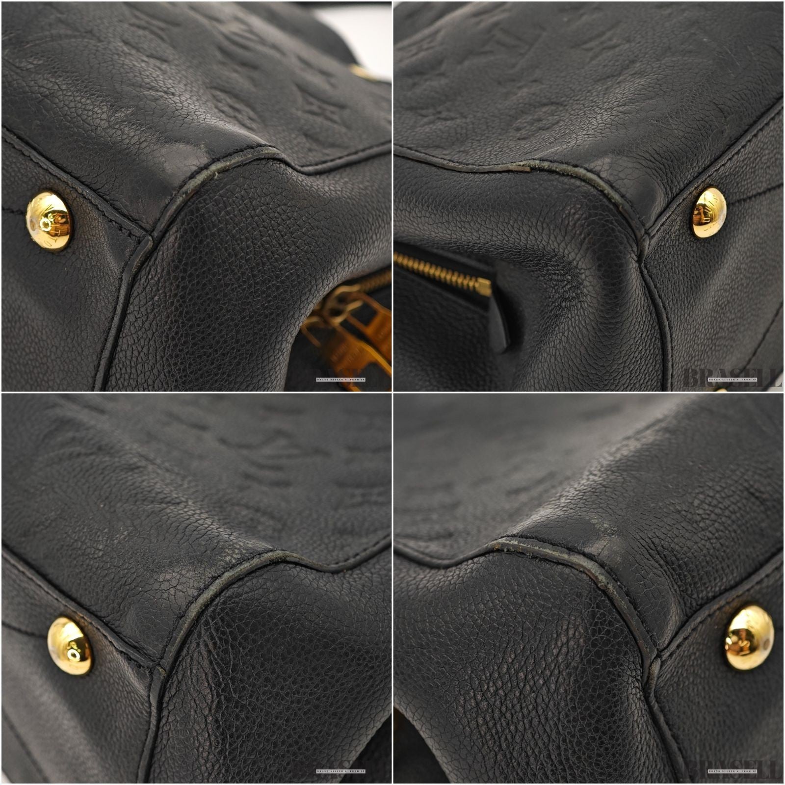 Louis Vuitton Empreinte Montaigne MM M41048 2Way Handbag Shoulder Bag Black