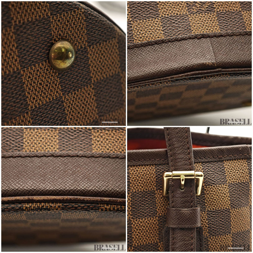 Louis Vuitton Mare N42240 Tote Bag With Pouch Bucket Bag Brown Gold Hardware