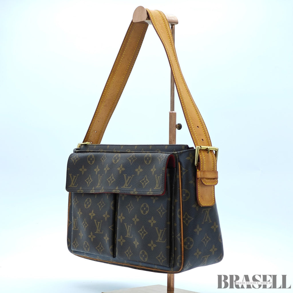 LOUIS VUITTON Viva Cite GM M51163 Shoulder Bag Monogram Canvas Maroon Brown