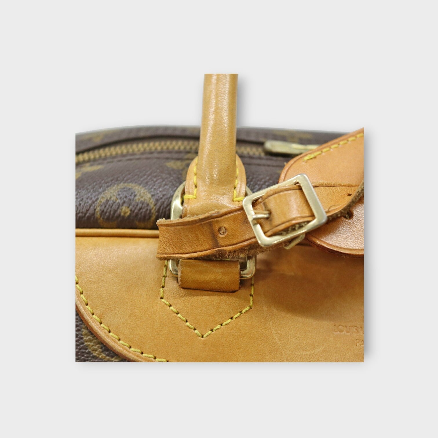 Louis Vuitton M47270 Bowling Vanity Deauville Brown PVC Leather【B】
