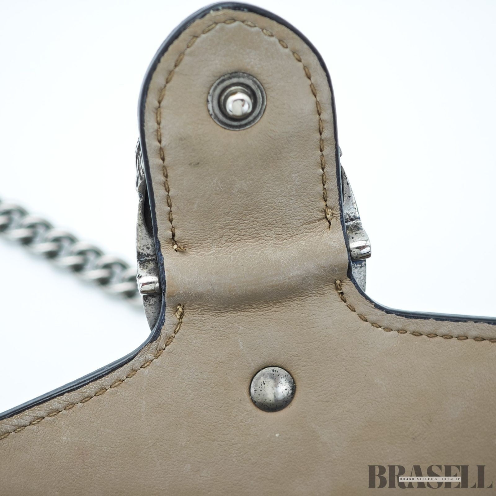 GUCCI Dionysus 476432 GG Supreme Beige Slim Shoulder Bag Silver Hardware Unisex