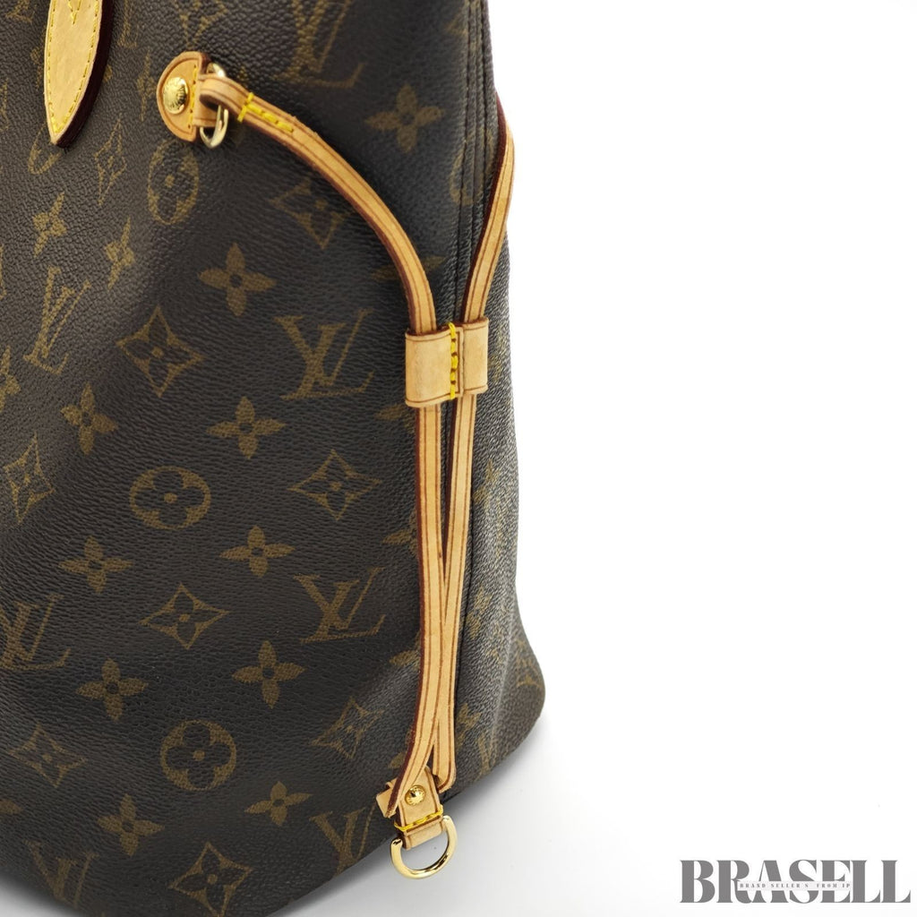 LOUIS VUITTON Neverfull MM M40156 Monogram Large Tote Shoulder Bag Brown