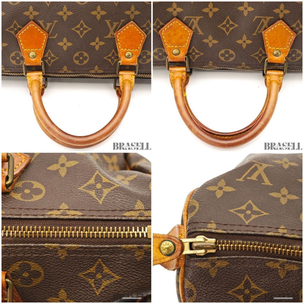LOUIS VUITTON Monogram Speedy 30 M41526 Handbag Mini Boston Bag Brown Women